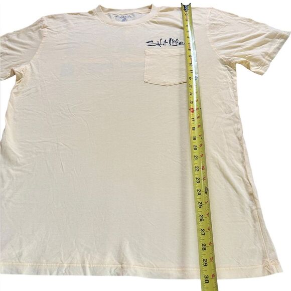 Salt Life Yellow T Shirt A Salty State Of Mind Surf Board Graphic Men Size Large - Picture 8 of 8